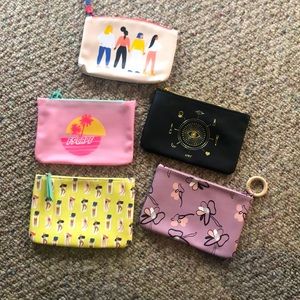 Zippered pouches from Ipsy